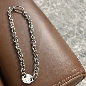 Twisted Silver Chain Necklace